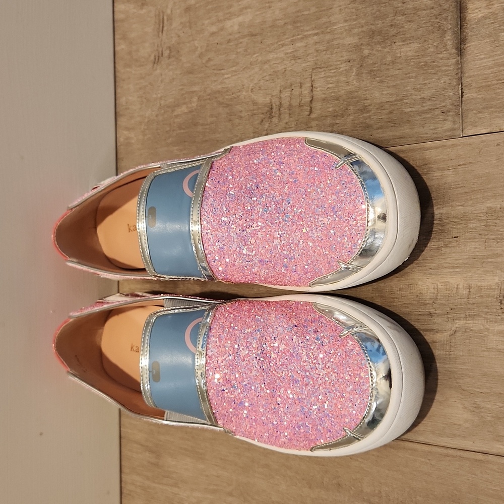 Kate Spade Pink Glitter Cadillac Slip On Lotus